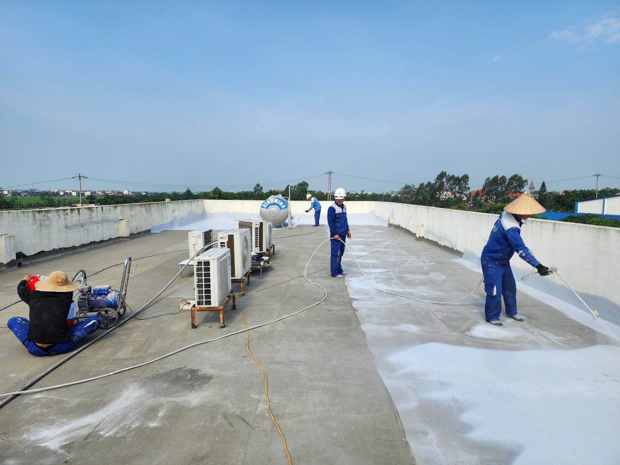 Quy trình thi công chống thấm sân thượng tại Hà Nội tiêu chuẩn