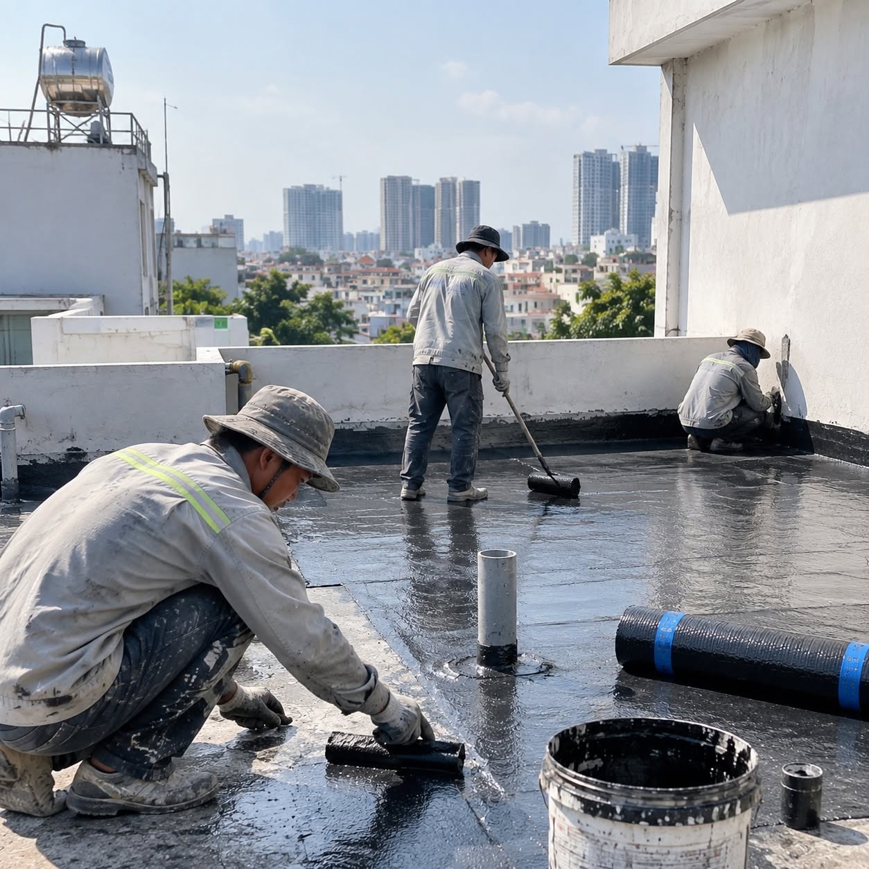 Đội thợ chống thấm tại Quận 8 làm việc chuyên nghiệp
