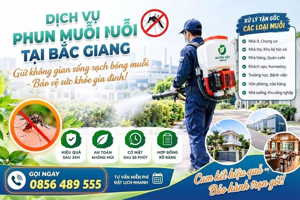 Dịch vụ phun muỗi tại Bắc Giang