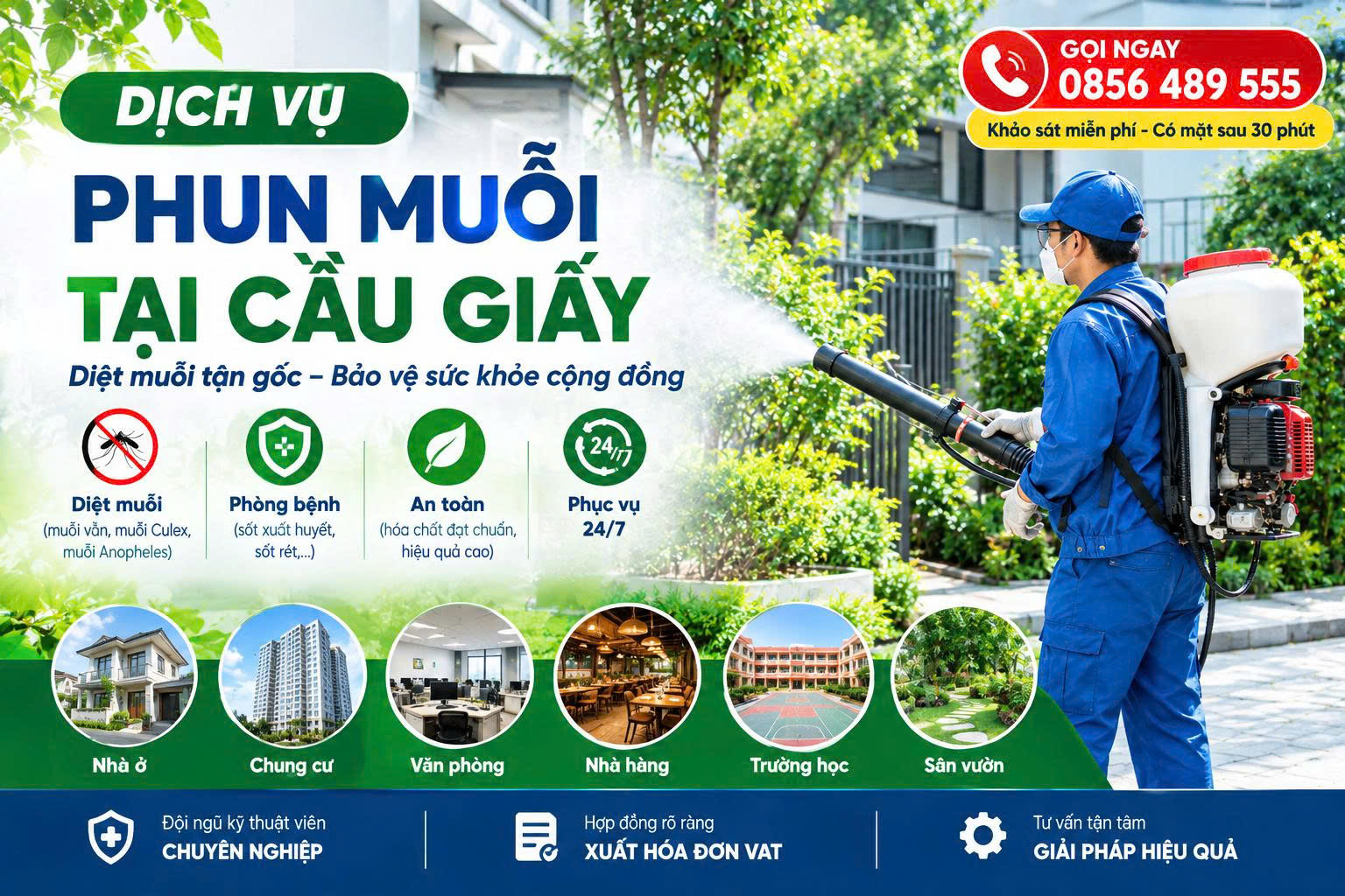 Dịch vụ phun muỗi tại Cầu Giấy
