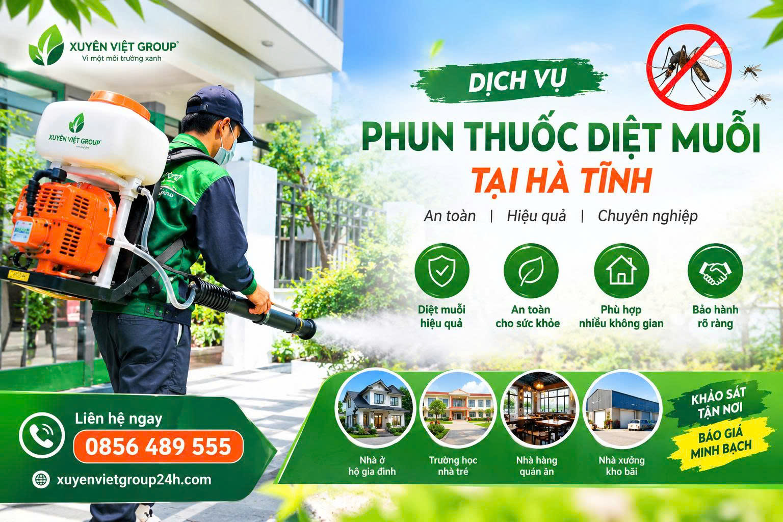 Dịch vụ phun muỗi tại Hà Tĩnh