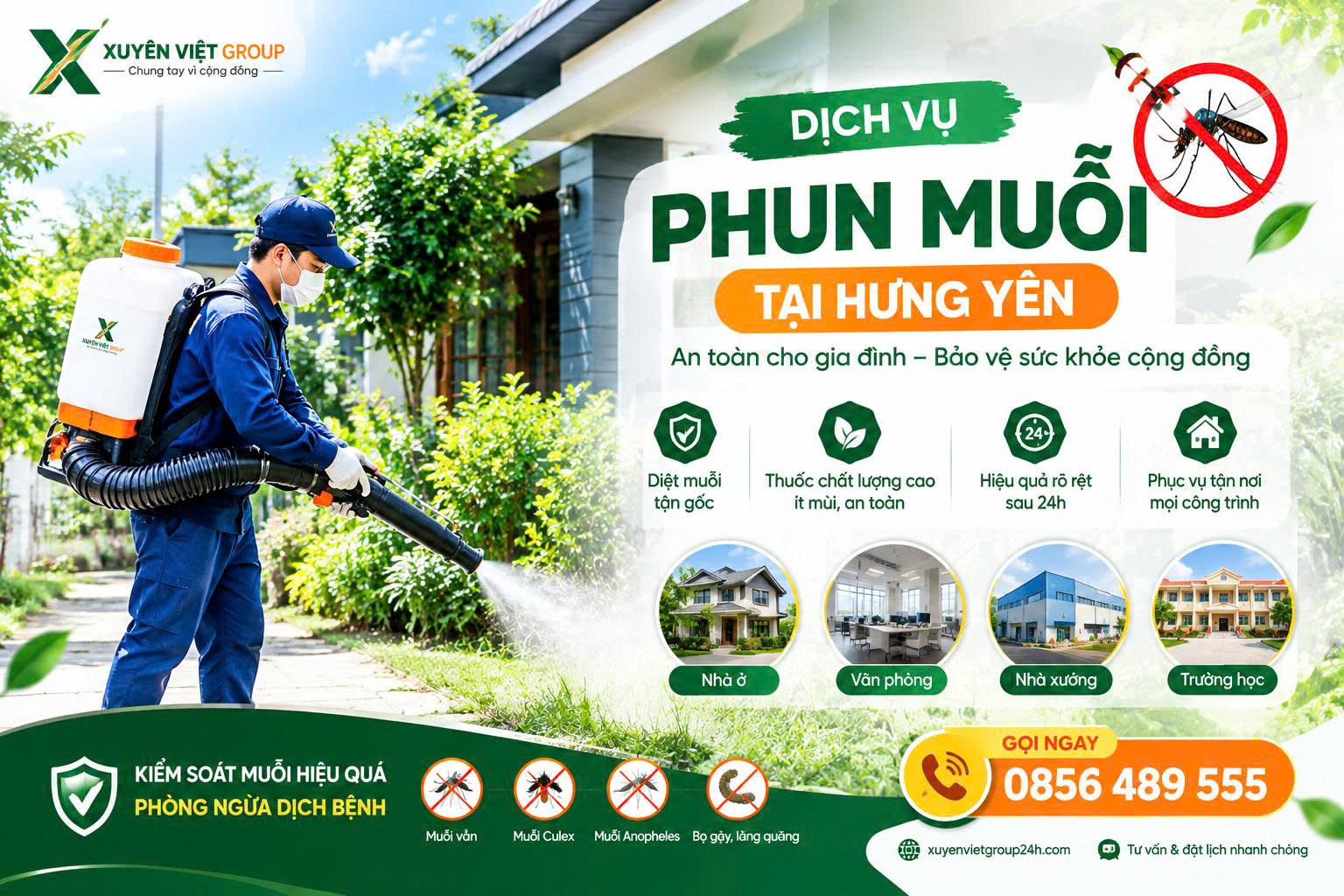 Dịch vụ phun muỗi tại Hưng Yên