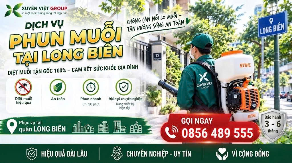 Dịch vụ phun muỗi tại Long Biên