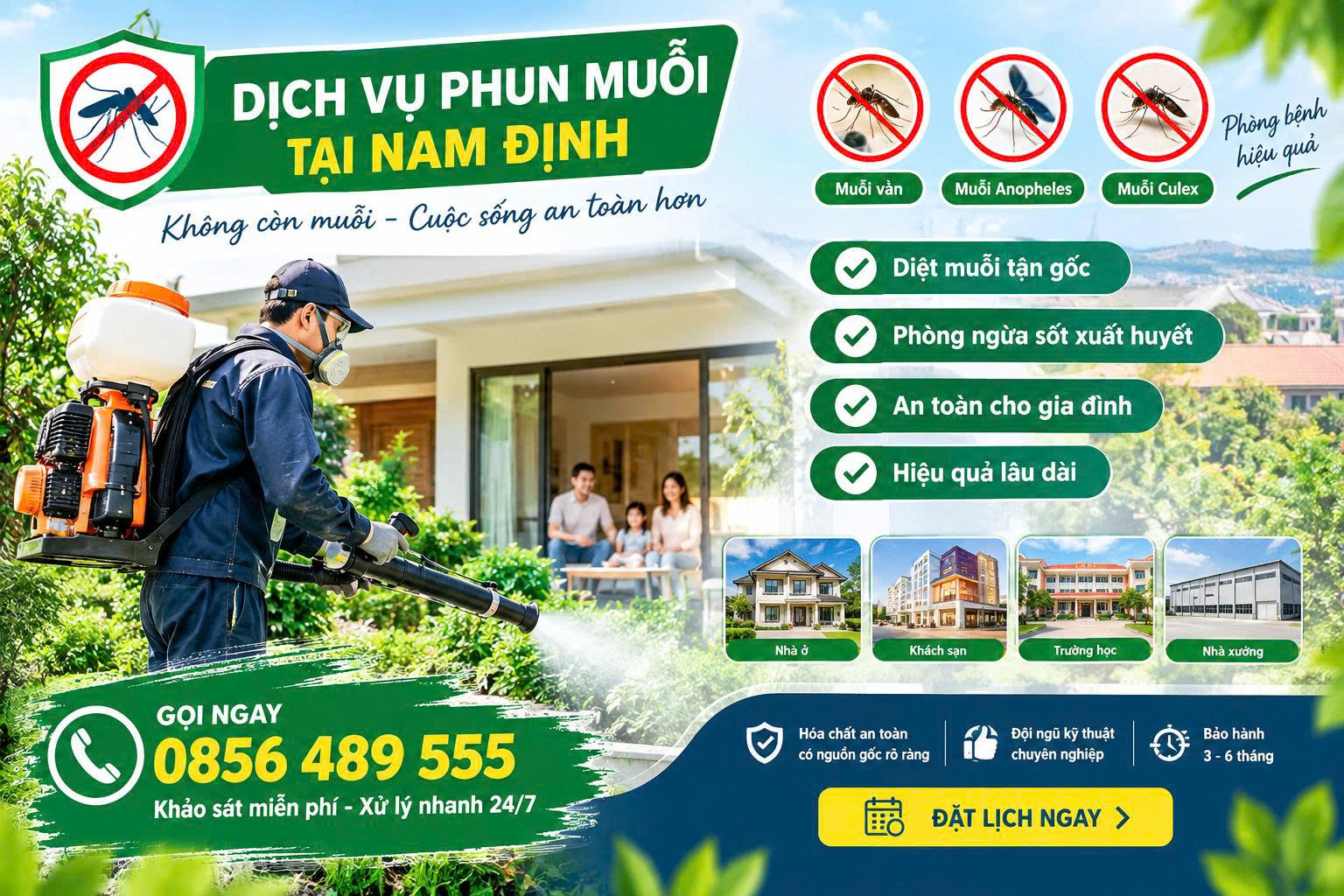 Dịch vụ phun muỗi tại Nam Định