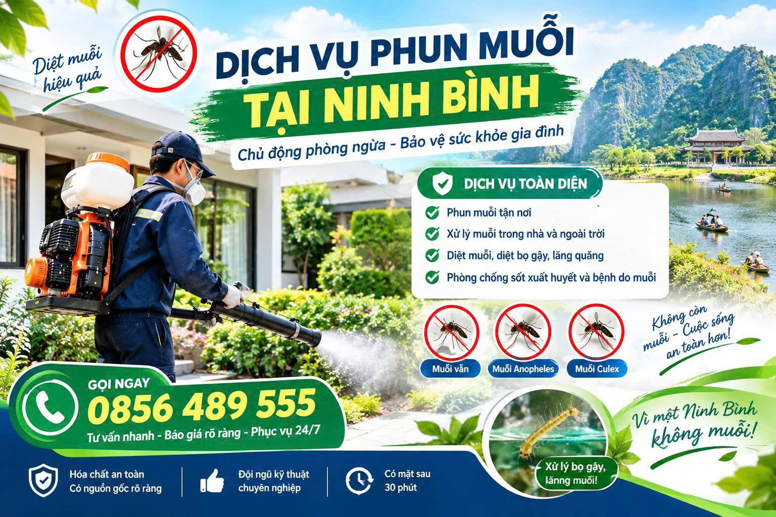Dịch vụ phun muỗi tại Ninh Bình