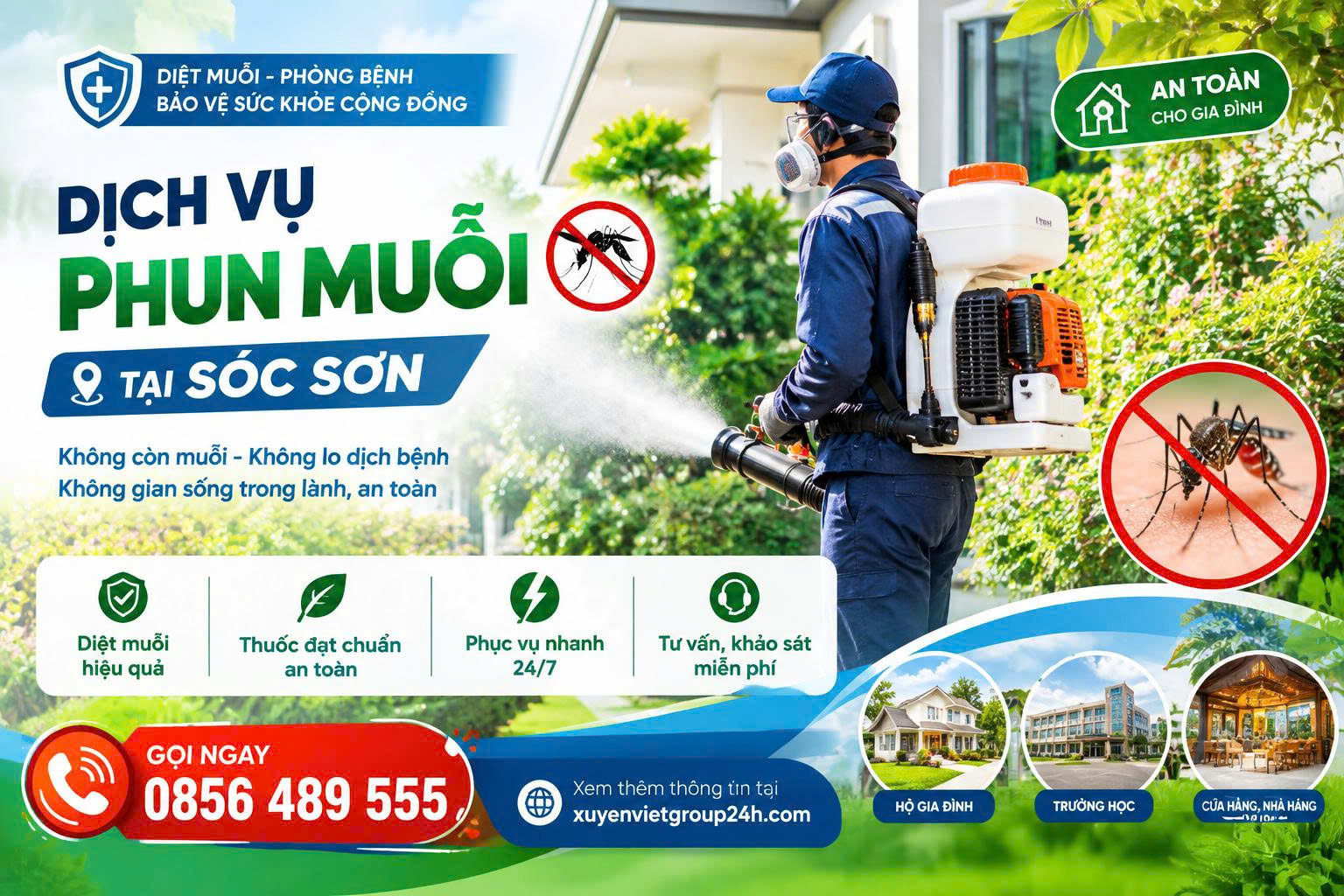 Dịch vụ phun muỗi tại Sóc Sơn