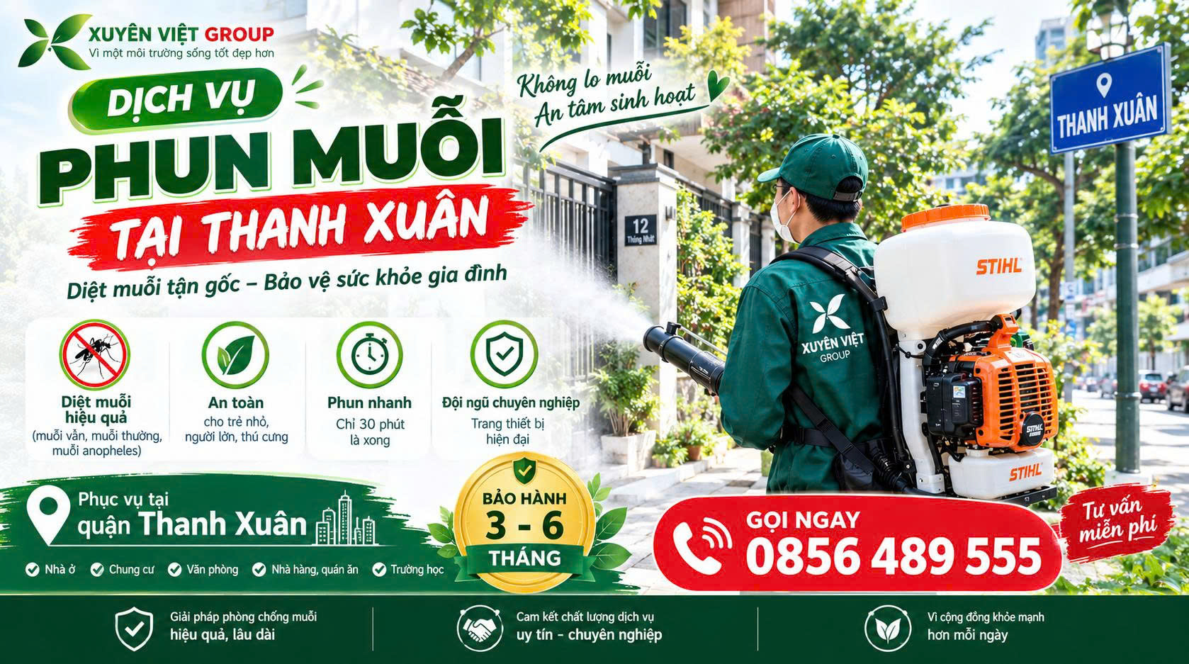 Dịch vụ phun muỗi tại THANH XUÂN