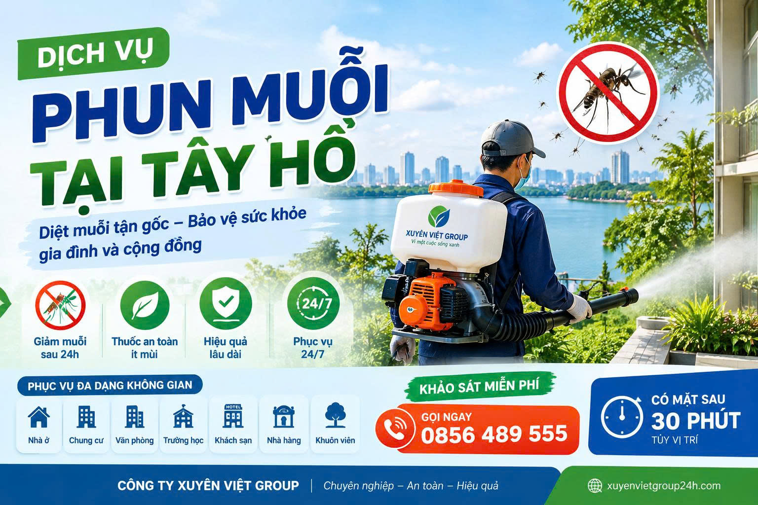 Dịch vụ phun muỗi tại Tây Hồ