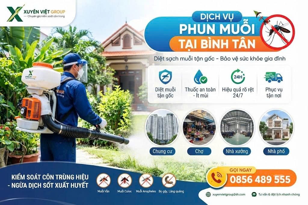 dịch vụ phun muỗi tại Bình Tân